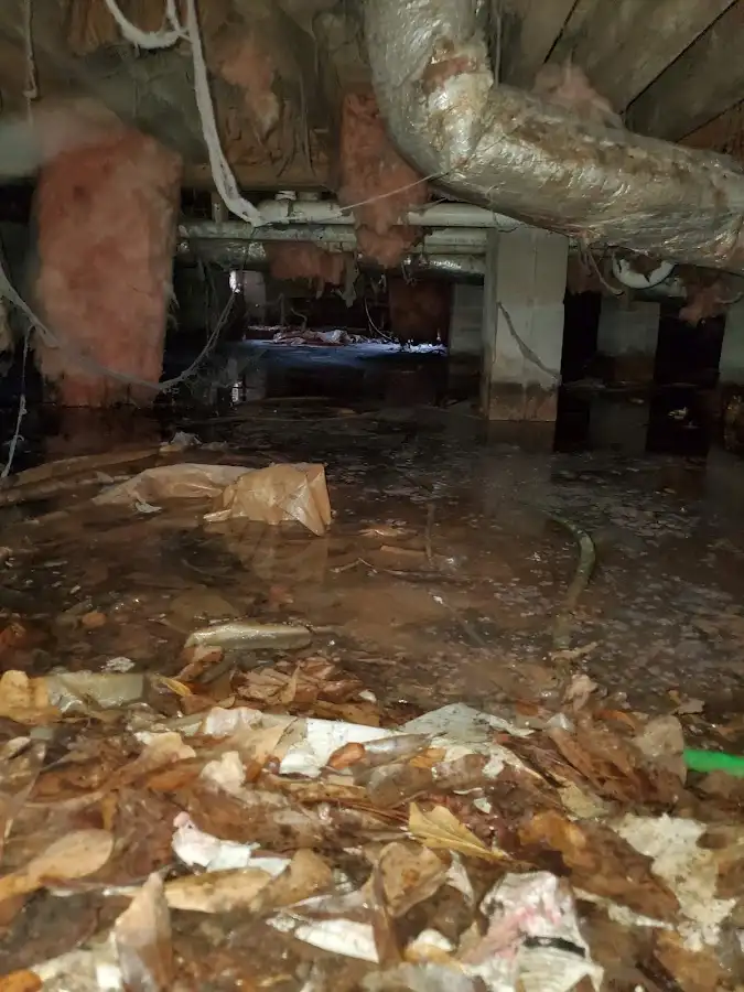 Crawl space flood assessment for Commercial Water Damage Restoration in Kentfield