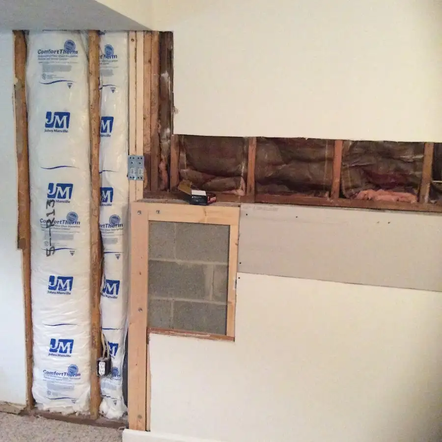 Wall insulation replacement during Structural Drying in Kentfield